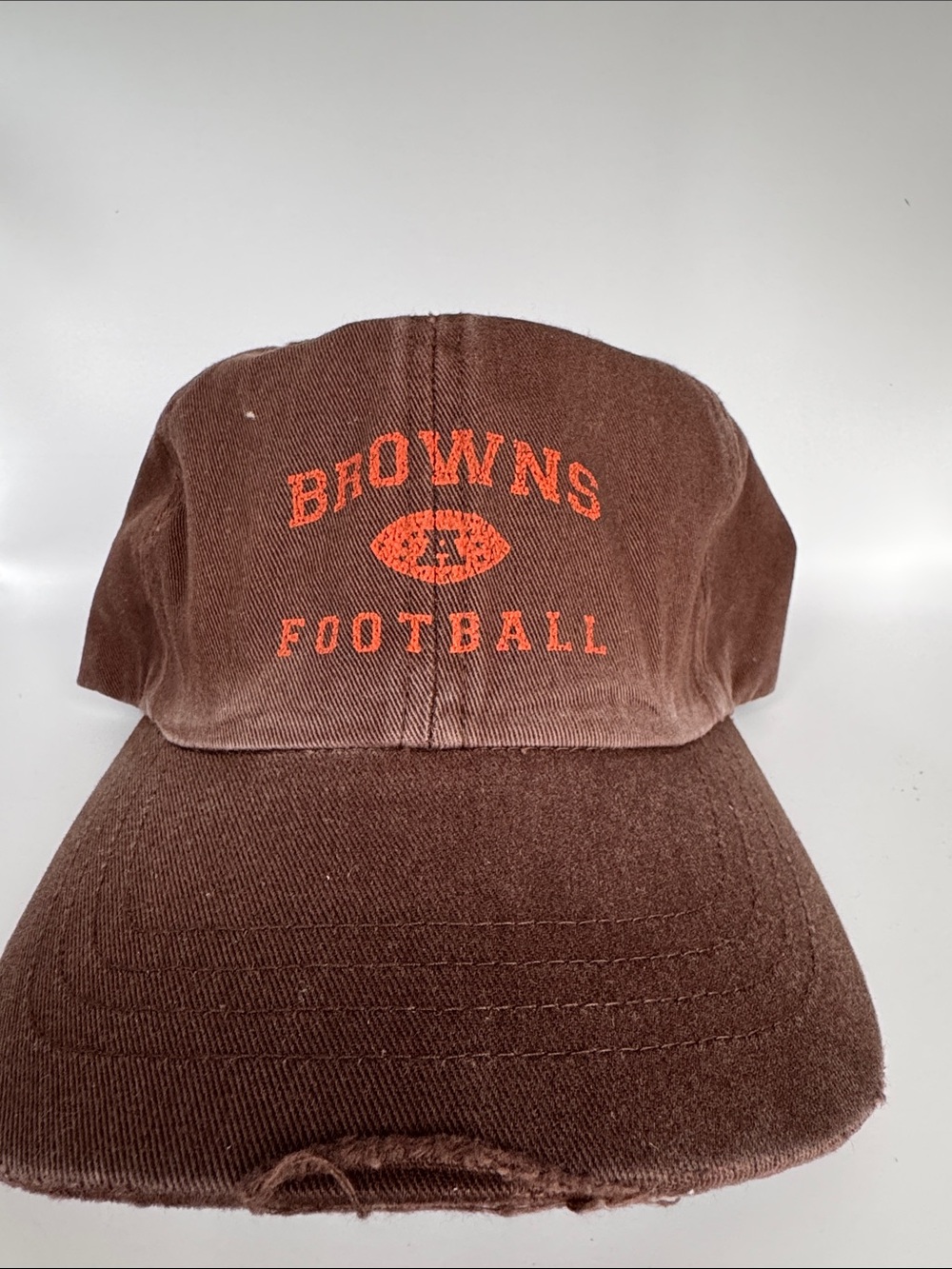 Puma Brown Cap with Orange Team Script Old/New Stock Original Cleveland Browns